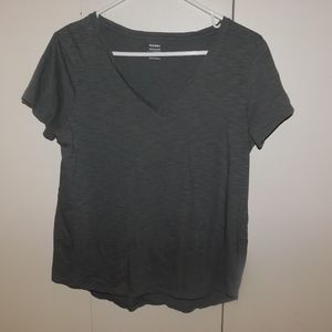 gray v-neck